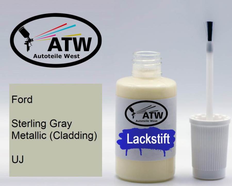 Ford, Sterling Gray Metallic (Cladding), UJ: 20ml Lackstift, von ATW Autoteile West.